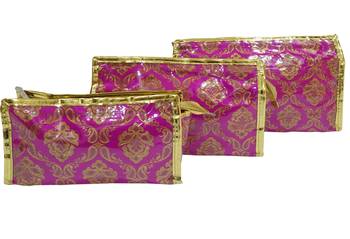 Shree Shyam Products Brocade Designer Utility Plastic Coated Pouch Bags For Ladies 1