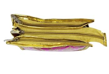 Shree Shyam Products Brocade Designer Utility Plastic Coated Pouch Bags For Ladies 4