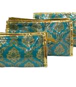 Shree Shyam Products Brocade Designer Utility Plastic Coated Pouch Bags For Ladies