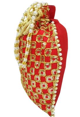 Shree Shyam Products Silk Ethnic Potli With Metal Bead and Jari Work 3