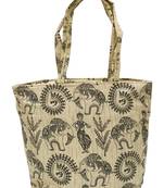Shree Shyam Products Warli Printed Silk Bag with Zipper