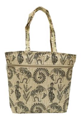 Shree Shyam Products Warli Printed Silk Bag with Zipper 2
