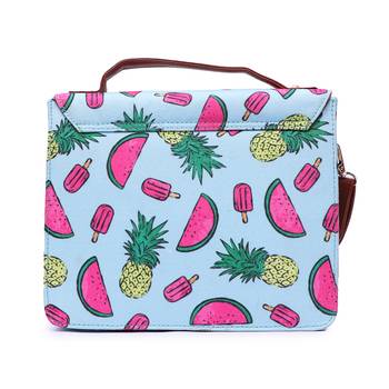 Lychee bags Canvas Printed Satchel Bag 3