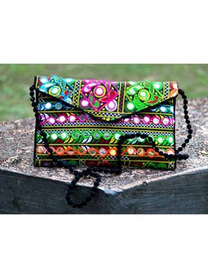 Aari Worked Foil Patched Colorful Banjara Sling Bag With Non Adjustable Dori Pattern 3 1