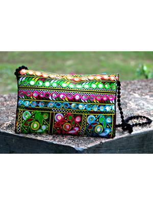 Aari Worked Foil Patched Colorful Banjara Sling Bag With Non Adjustable Dori Pattern 3 3