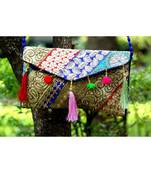 Multicolored Rajasthani Sling Bag With Real Mirror With Embroidered Work Pattern 3