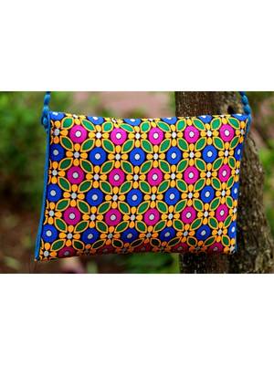 Multicolored Rajasthani Sling Bag With Printed Embroidered Work Pattern 4 3