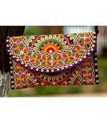 Multicolored Kutch Embroidered Flower Pattern Banjara Sling Bag WIth Dori Style Sling Pattern 3