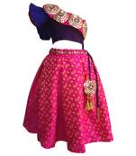 Blue  blouse ,printed Rani chaniya indowestern,designer Lehenha choli  without chunni