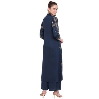 Navyblue printed rayon kurtasandkurtis 2