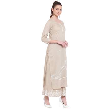 Beige printed rayon kurtasandkurtis 4