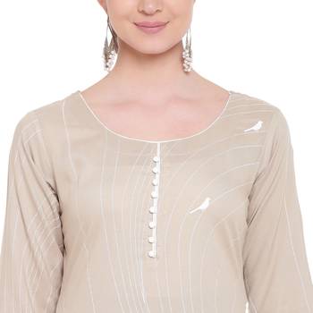 Beige printed rayon kurtasandkurtis 5