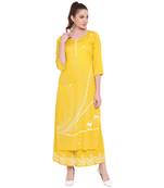 Yellow printed rayon kurtasandkurtis