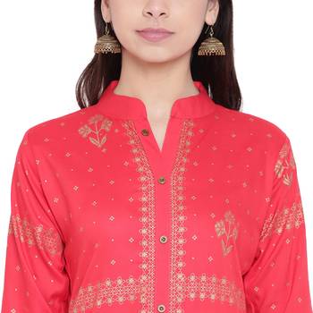 Red printed rayon kurtasandkurtis 5