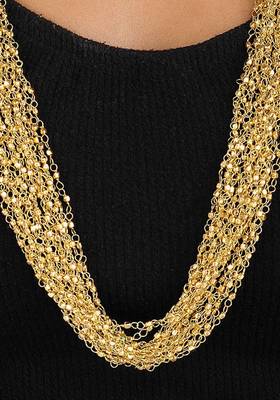 Blue-Gold Agate Necklace
 2
