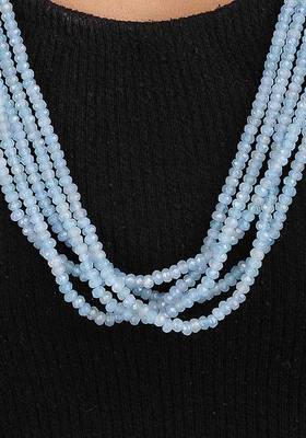 Black-Blue Crystal Beaded Necklace
 2