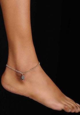 Gold Tone Anklets With Ghungroo
 1