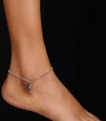 Gold Tone Anklets With Ghungroo
