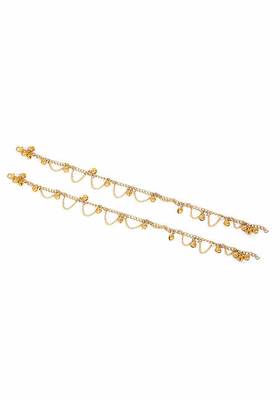 Gold Tone Anklets With Ghungroo
 2