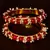 Red Beaded and Seed Pearled Designer Bangles BD318