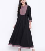 Black plain Cotton kurtis