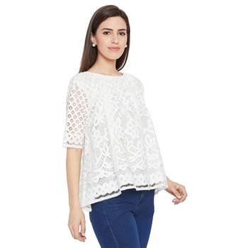 White woven Cotton tops 4