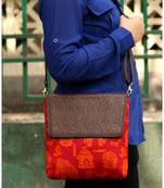 bagzVela Egyptian Print Maroon Color Casual Sling Bag