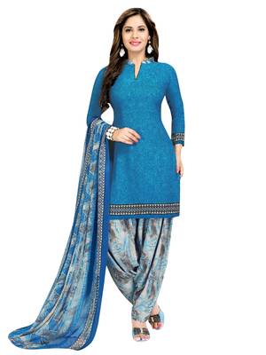 Blue Printed Cotton Salwar 1