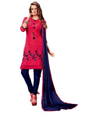 Red Embroidered Cotton Salwar 1