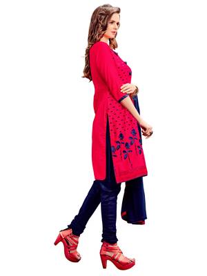 Red Embroidered Cotton Salwar 3
