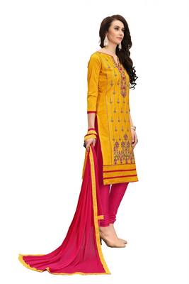 Yellow Embroidered Cotton Salwar 3