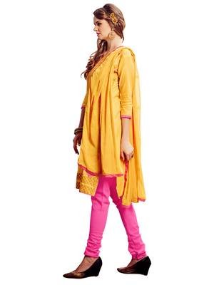 Yellow Embroidered Cotton Salwar 3
