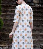 Black & Off White Jacket Style A Line Kurta