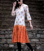 Dual Hand Dye Gathered A Line Kurta