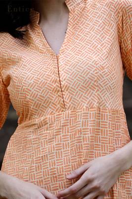 Butterscotch & Orange Kurta 3