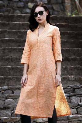 Butterscotch & Orange Kurta 4
