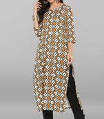 Janasya Multicolor printed cotton ethnic kurti with narrow pant