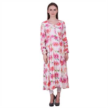 Multicolor Printed Viscose Ethnic Kurti 1