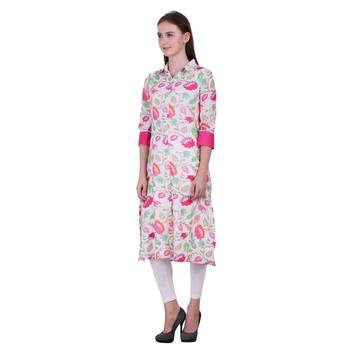 Multicolor Printed Viscose Ethnic Kurti 3