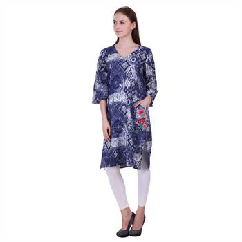 Multicolor Printed Cotton Ethnic Kurti 3