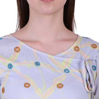 Multicolor Printed Rayon Long-Kurti  5