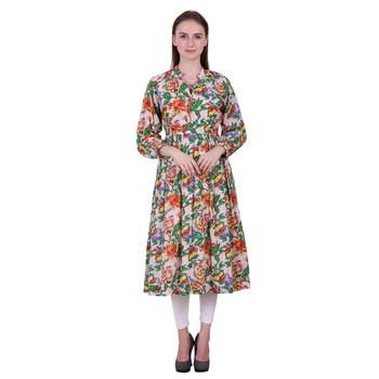 Multicolor Printed Cotton Ethnic Kurti 1