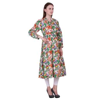 Multicolor Printed Cotton Ethnic Kurti 4