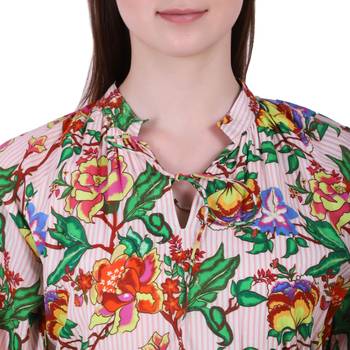 Multicolor Printed Cotton Ethnic Kurti 5