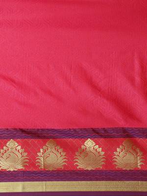 CLASSICATE From The House Of The Chennai Silks Women's Red Dharmavaram Silk Saree With Blouse 3