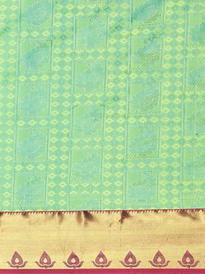 CLASSICATE From The House Of The Chennai Silks Women's Multicolor Dharmavaram Silk Saree With Blouse 3