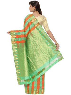 CLASSICATE From The House Of The Chennai Silks Women's Multicolor Dharmavaram Silk Saree With Blouse 2