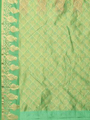CLASSICATE From The House Of The Chennai Silks Women's Multicolor Dharmavaram Silk Saree With Blouse 4