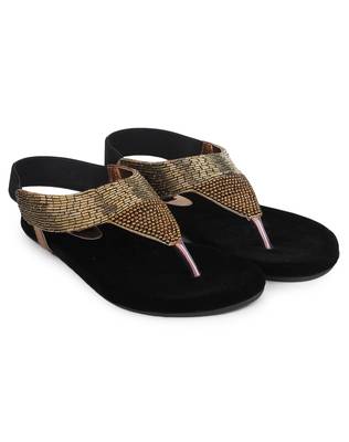 Do Bhai Women Copper Synthtic Flat Sandal 1