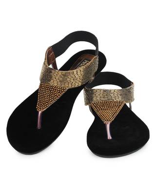 Do Bhai Women Copper Synthtic Flat Sandal 4